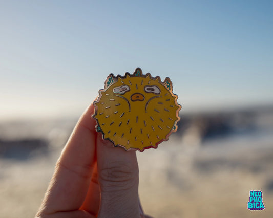 Porcupine Fish (Stressed) - Enamel Pin