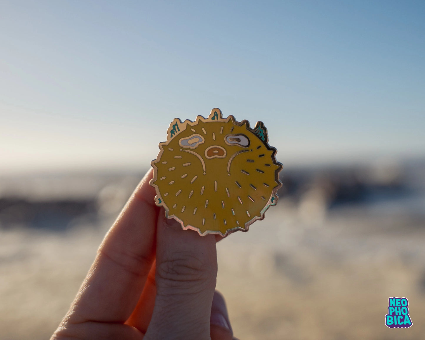 Porcupine Fish (Stressed) - Enamel Pin