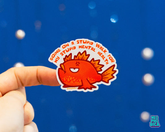 Gisela the Frogfish - Going on a stupid Walk... | Vinyl Sticker