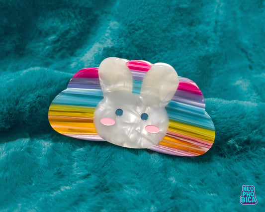 PRE ORDER: Rainbow Bunny - Hair Claw