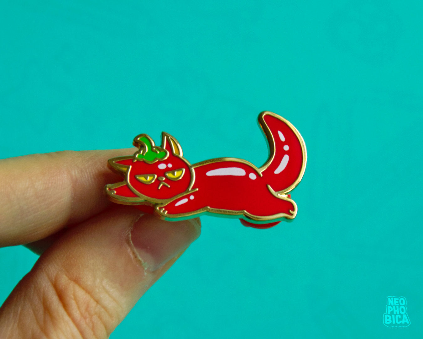 Jalapeno Chili  Cat - Enamel Pin