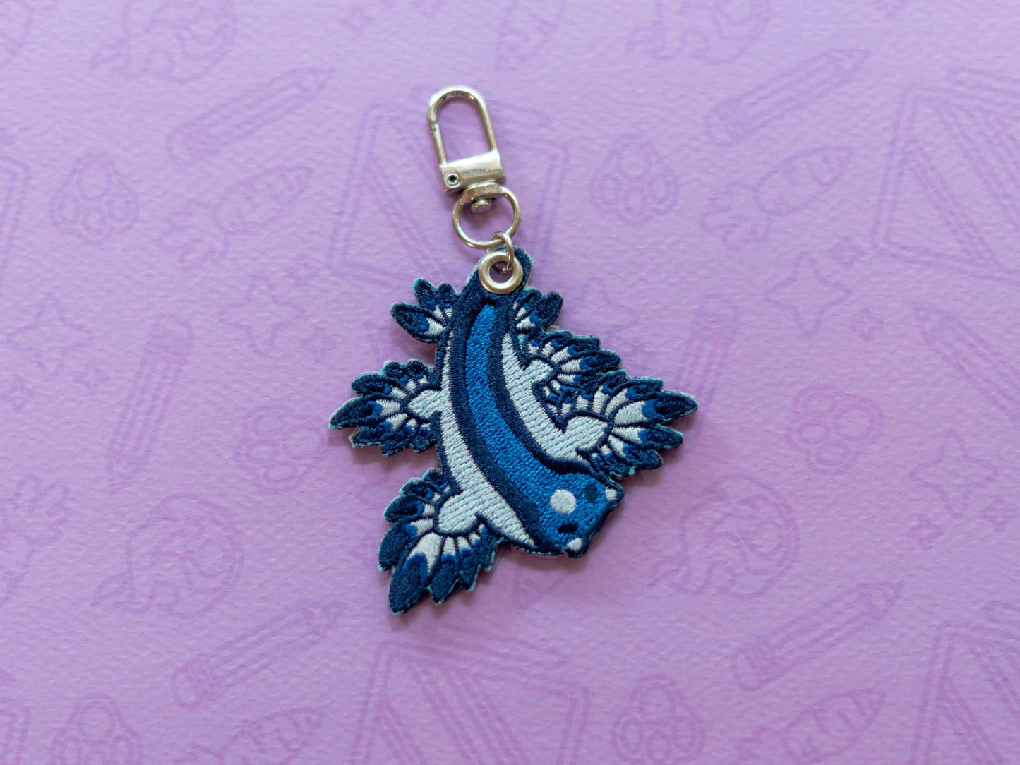 Blue Sea Dragon | Embroidered Charm