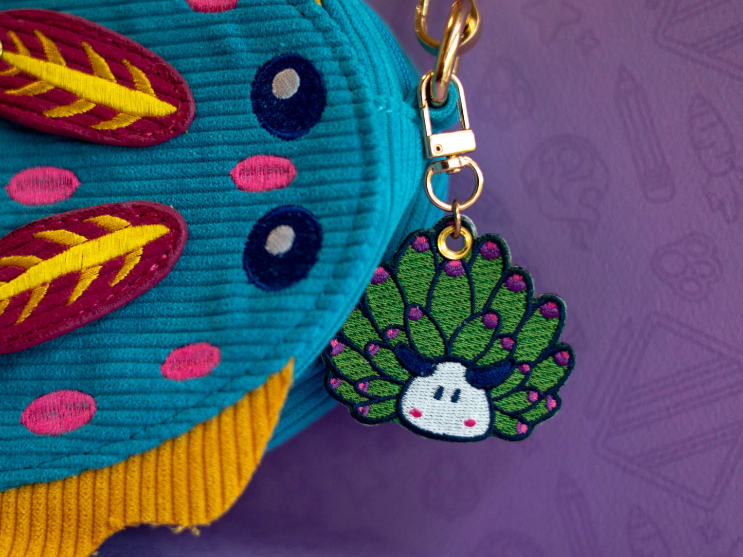 Leaf Sheep | Embroidered Charm