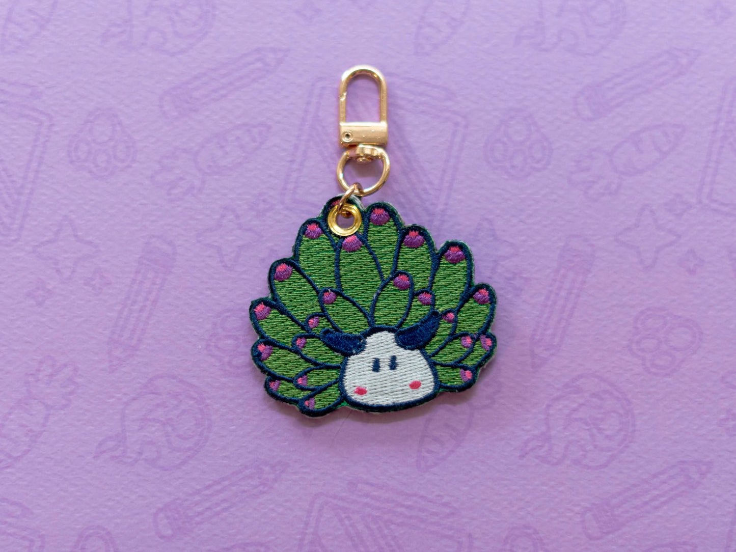 Leaf Sheep | Embroidered Charm