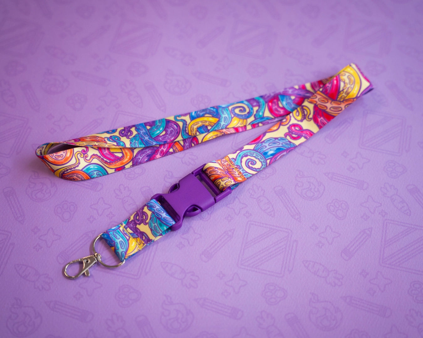 Rainbow Tentacles | Lanyard with Buckle