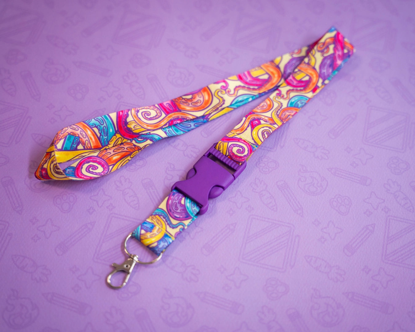 Rainbow Tentacles | Lanyard with Buckle