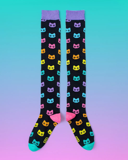 Rainbow Kitties | Overknee Socks
