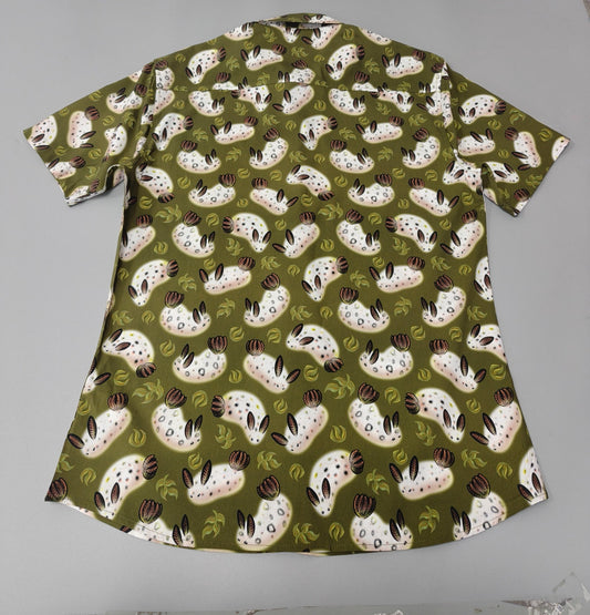 Sea Bunny | Button Up Shirt with Rounded Hem