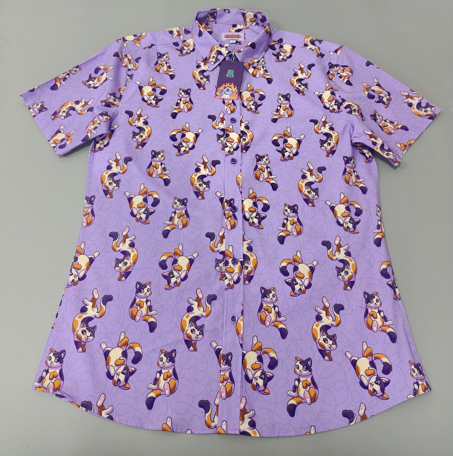 Lucky Calico | Button Up Shirt with Rounded Hem