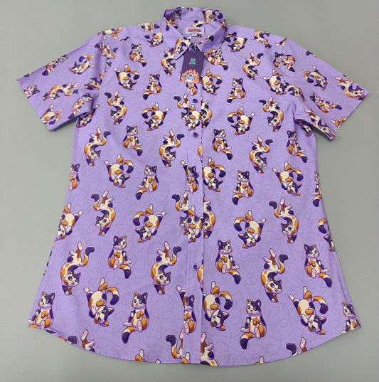 Lucky Calico | Button Up Shirt with Rounded Hem