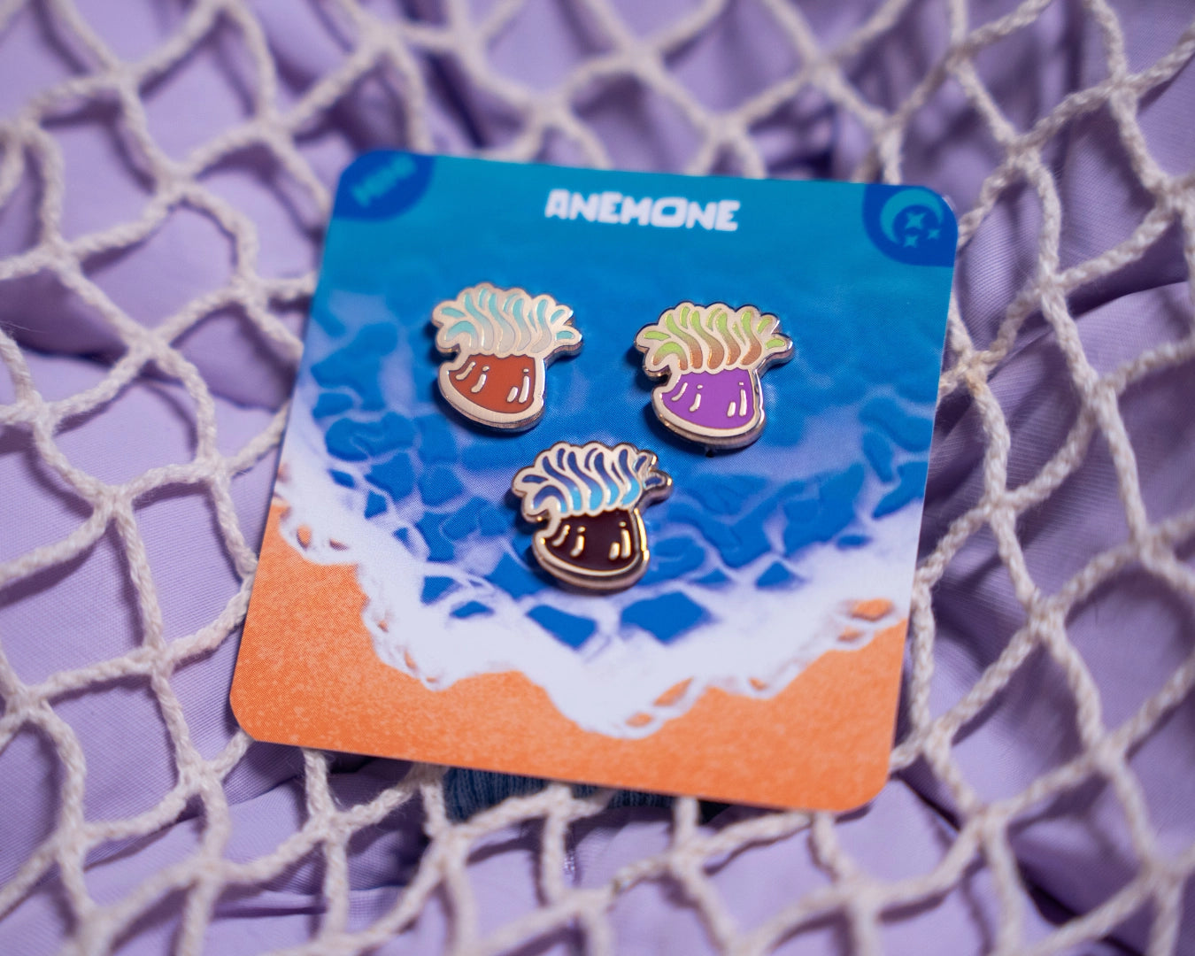 Anemone SET | 3 x Mini Enamel Pin