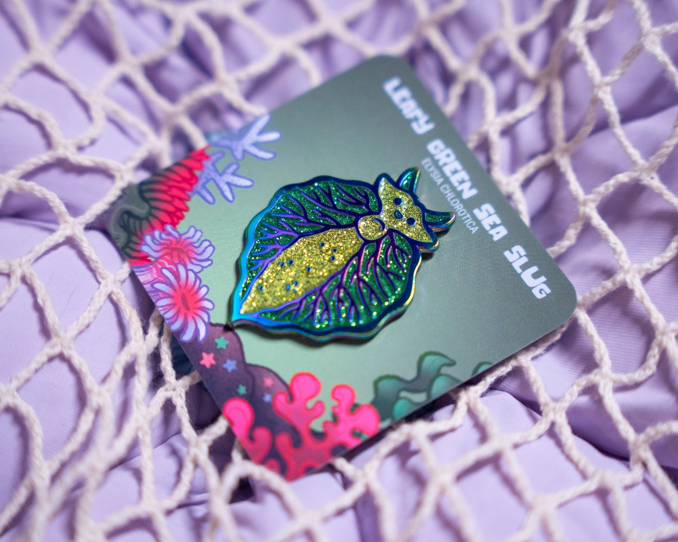 Leafy Green Sea Slug | Enamel Pin