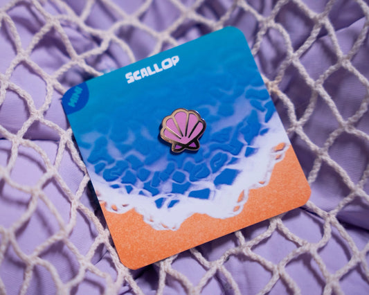 Pink Scallop | Mini Enamel Pin