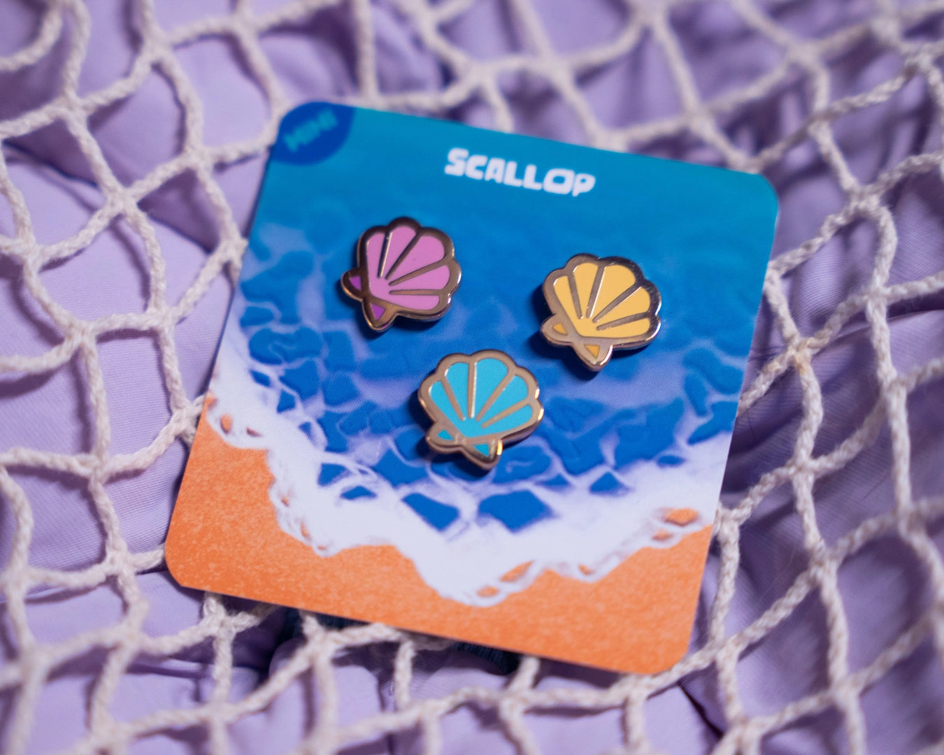 Scallop SET | 3 x Mini Enamel Pin