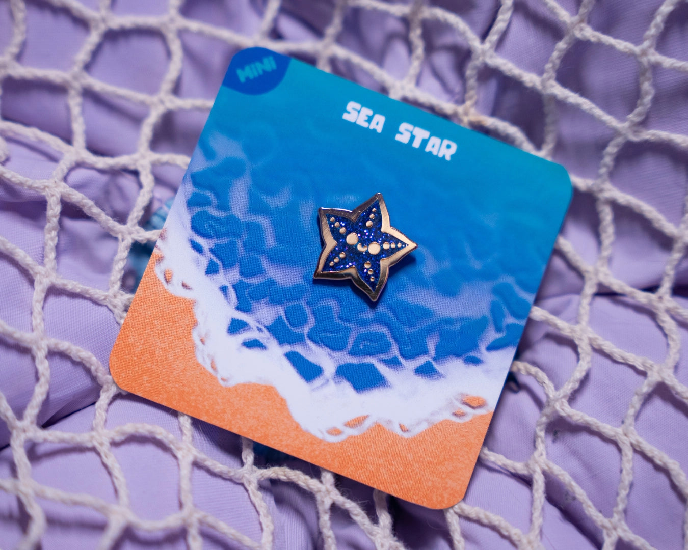 Blue Sea Star | Mini Enamel Pin