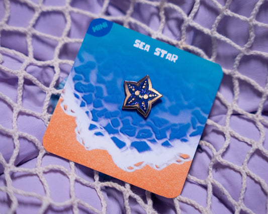 Blue Sea Star | Mini Enamel Pin