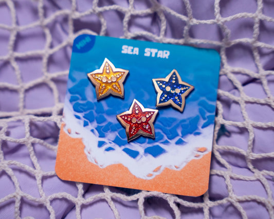 Sea Star SET | 3 x Mini Enamel Pin