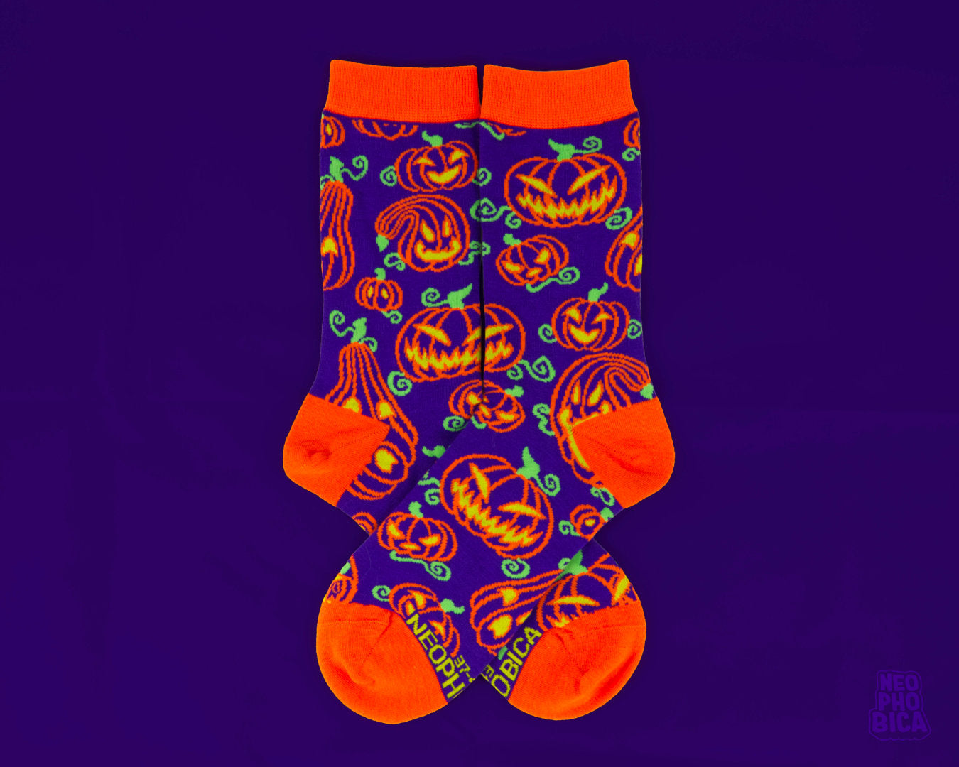 Spooky Pumpkins Purple - Socks