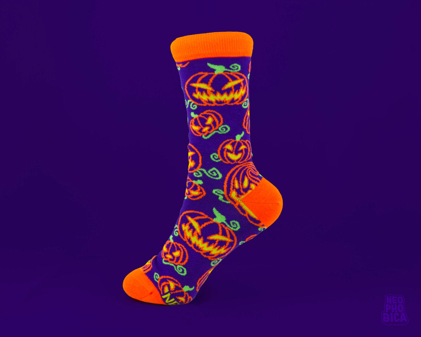 Spooky Pumpkins Purple - Socks