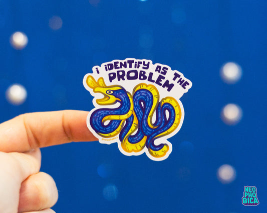 Ribbon Eel - I identify as the Problem | Vinyl Sticker