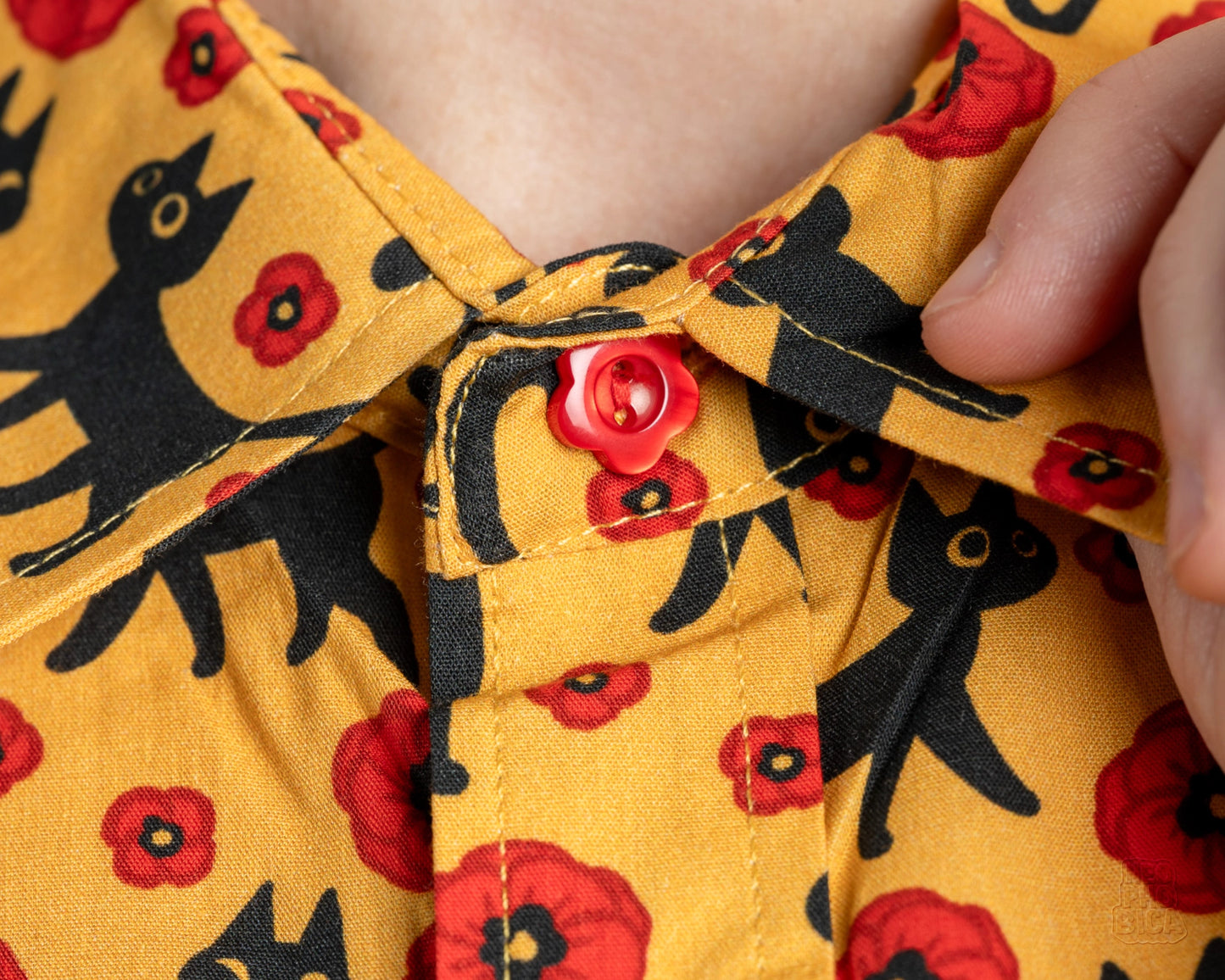 Poppy Voids | Button Up Shirt with Rounded Hem