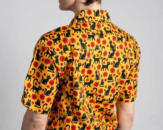 Poppy Voids | Button Up Shirt with Rounded Hem