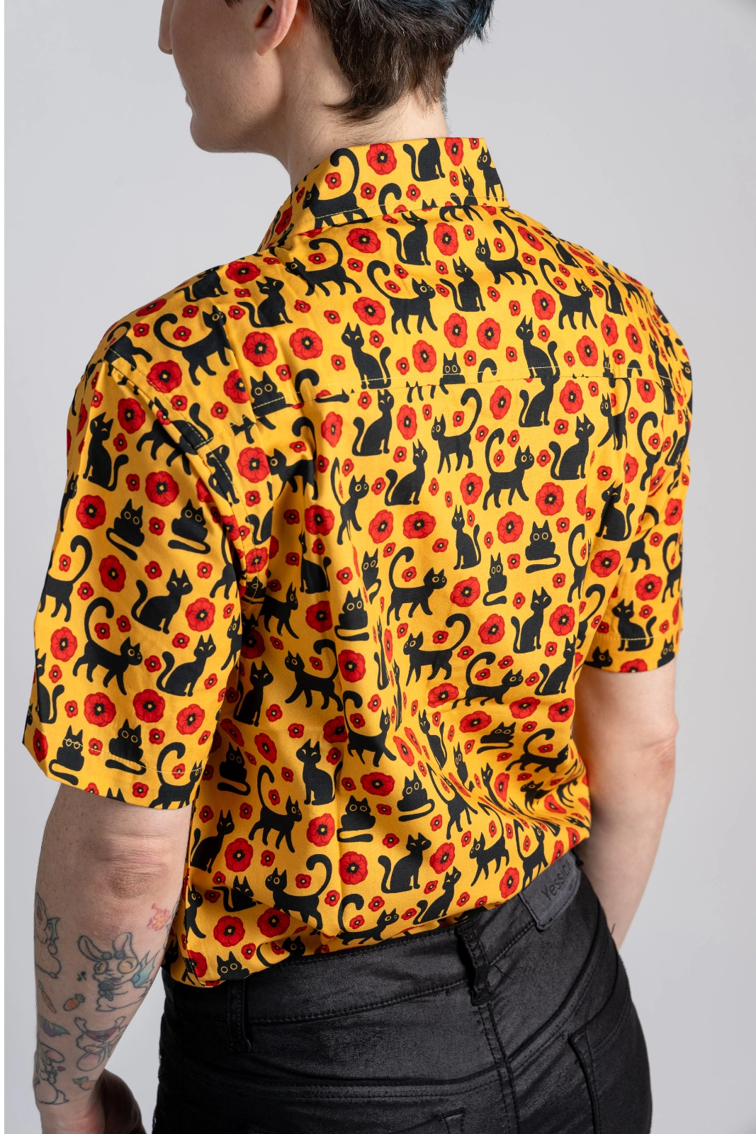 Poppy Voids | Button Up Shirt with Rounded Hem