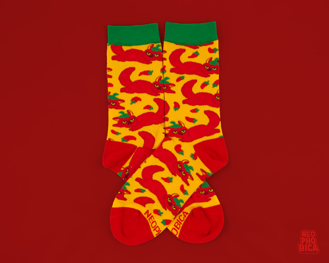 Jalapeno Chili Cat - Socks