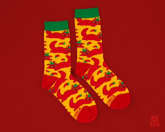 Jalapeno Chili Cat - Socks
