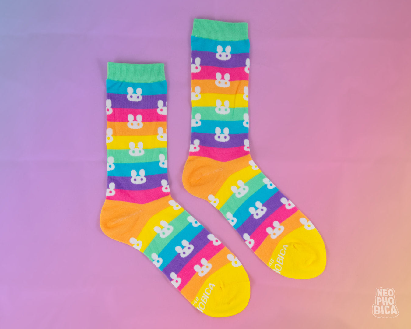 Rainbow Bunnies - Socks