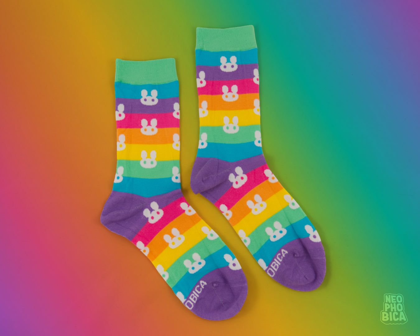 Rainbow Bunnies - Socks
