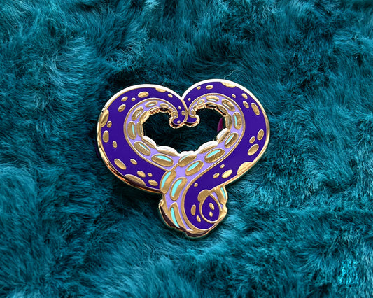Tentacle Heart Purple - Enamel Pin