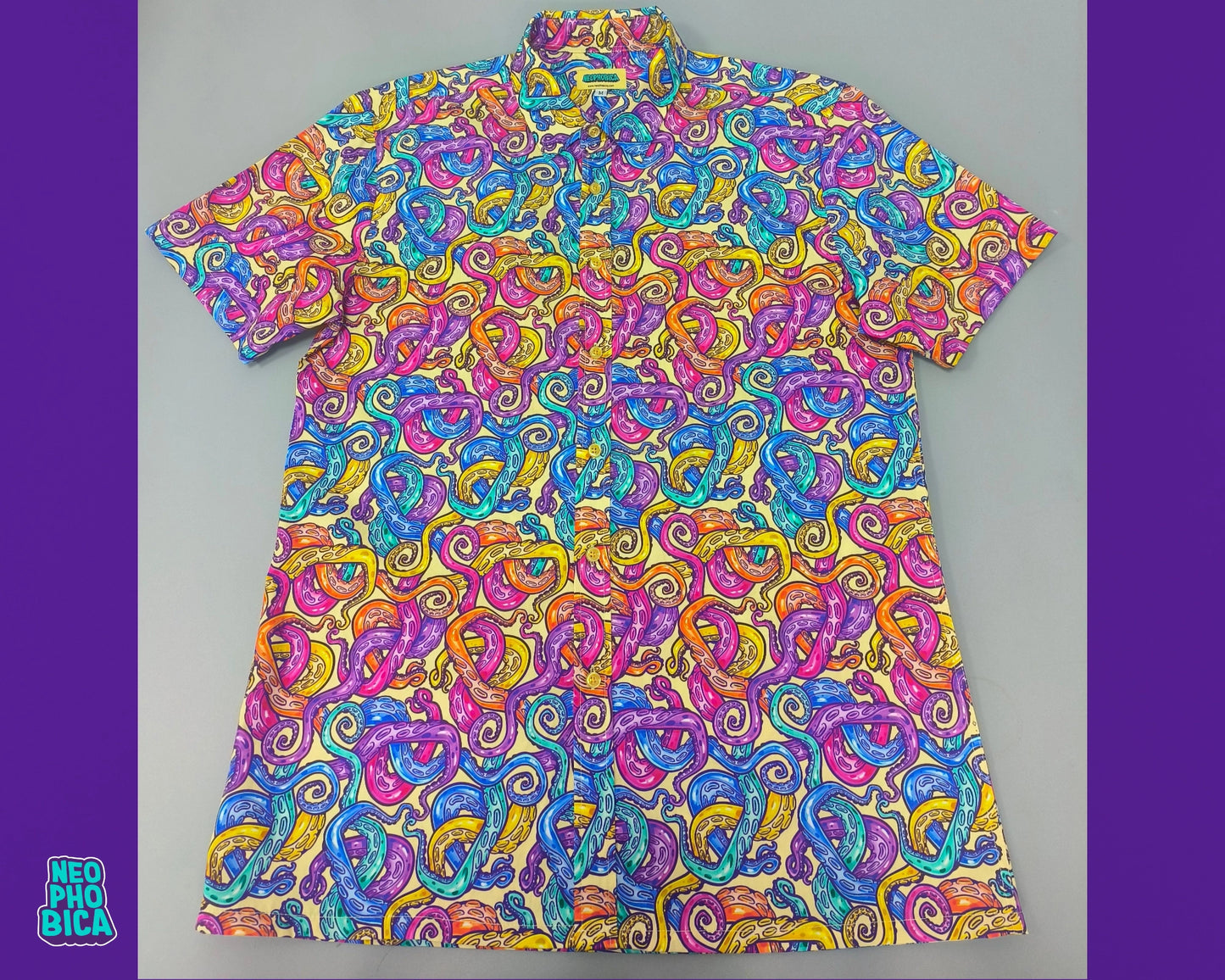 PRE ORDER: Rainbow Tentacles - Button Up Shirt