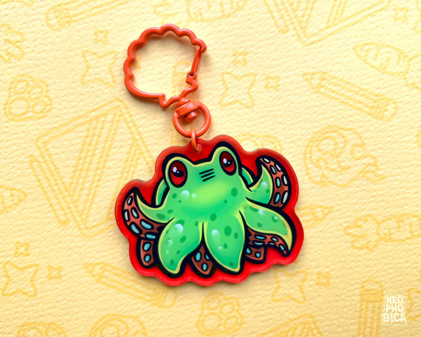 Tiny Kraken Green - Acrylic Charm