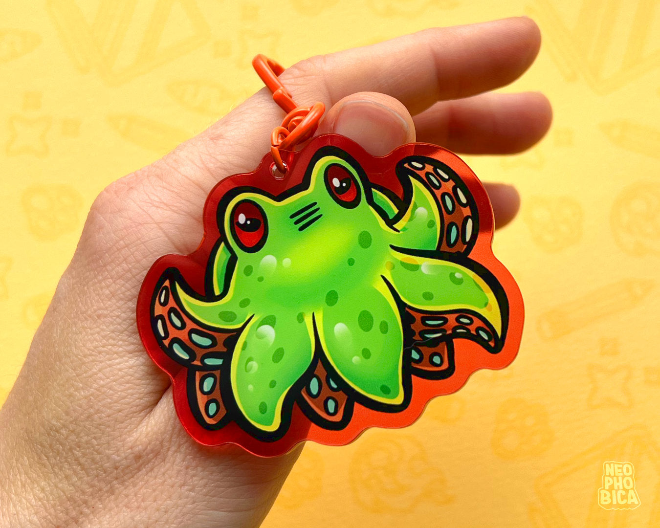 Tiny Kraken Green - Acrylic Charm