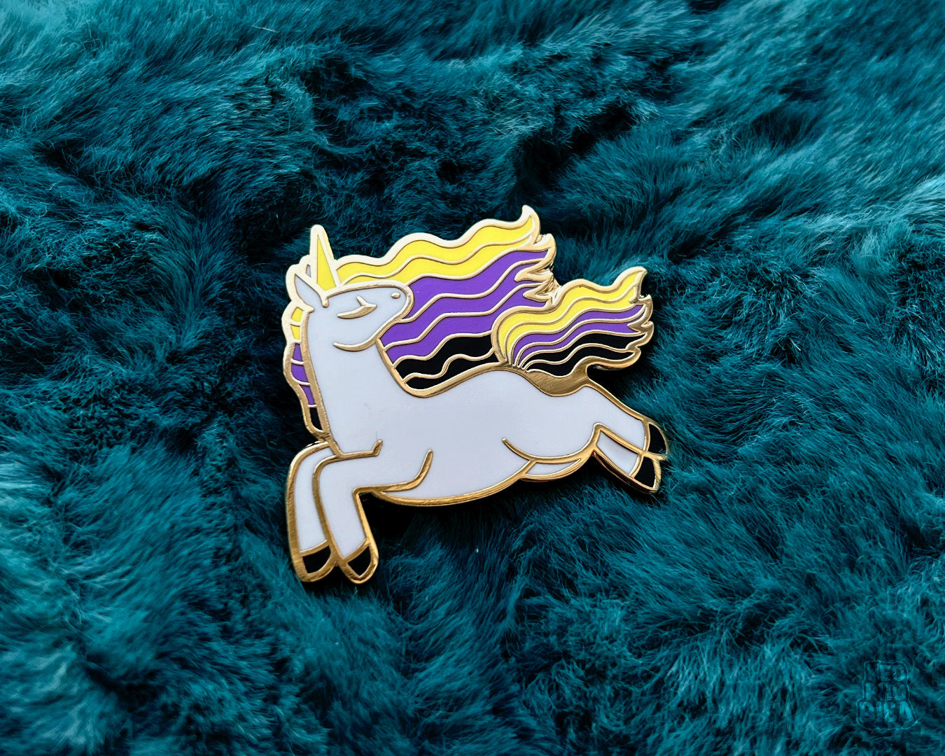 Nonbinary Unicorn - Enamel Pin