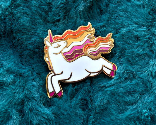 Lesbian Unicorn - Enamel Pin