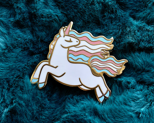 Trans Unicorn - Enamel Pin