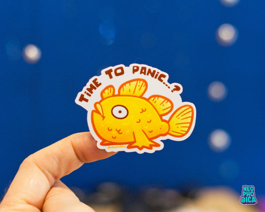Walter the Frogfish - Time to Panic...? | Vinyl Sticker