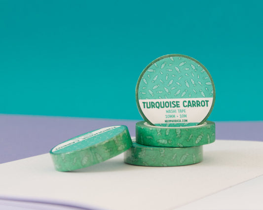 Turquoise Carrot - 10 mm Washi Tape