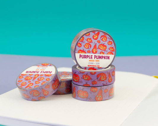 Purple Pumpkins - 15 mm Washi Tape