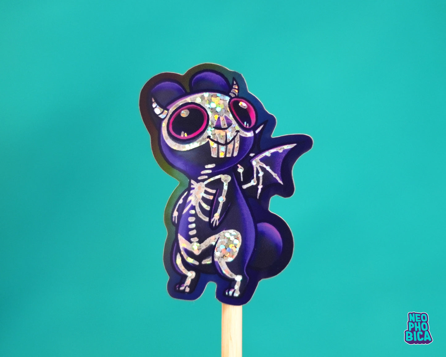 Skelebun - Glitter Sticker