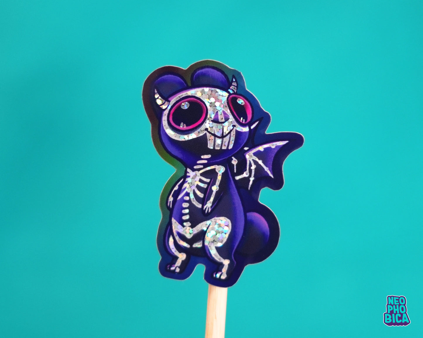 Skelebun - Glitter Sticker