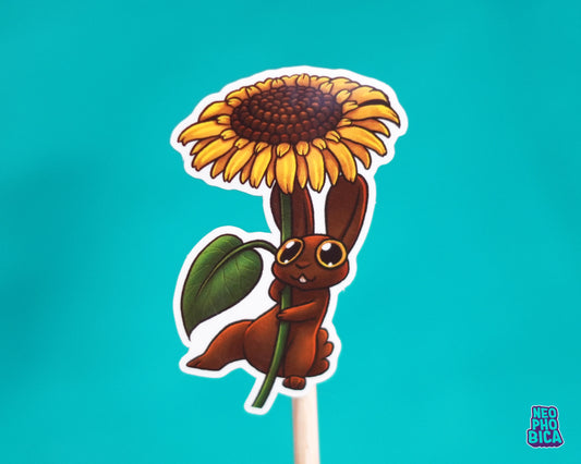 Sunflower Bun - Transparent Sticker